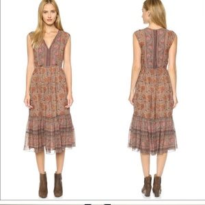 Ulla Johnson Ora Silk Floral Midi Dress
